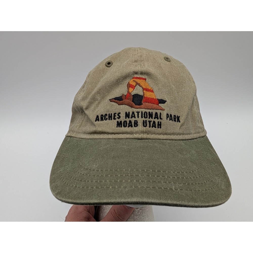 Ouray Sportswear Arches National Park Moab Utah Hat Khaki Green 51005 Cap